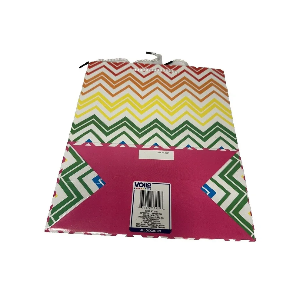 VOILA gift bag party bag BIRTHDAY approximately 5X10 inch 12 inches tall